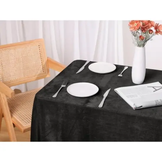 Unique Bargains Dinner Rectangle Wrinkle-Resistant Washable Polyester Table Cover 2 Pcs image {4}