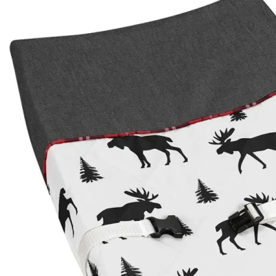 Sweet Jojo Designs Boy Changing Pad Cover Rustic Patch Black and White image {2}