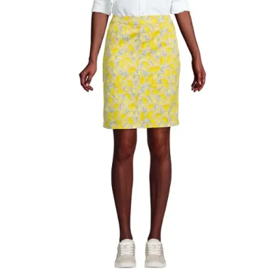 Lands' End Women's Mid Rise Elastic Waist Pull On Knockabout Chino Skort image {10}