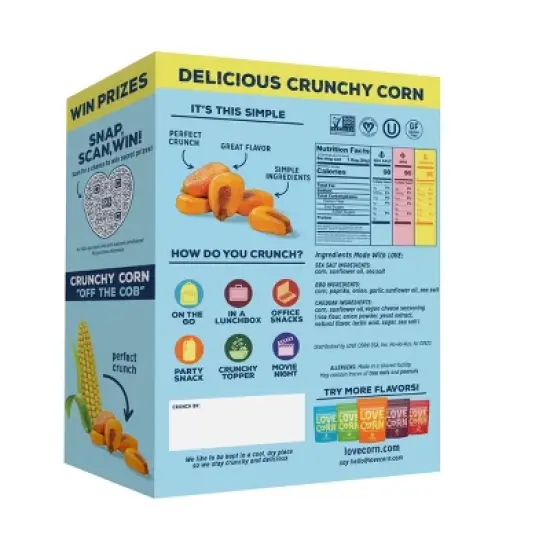 LOVE, CORN Variety Pack Crunchy Corn - 6.3oz/9ct image {4}