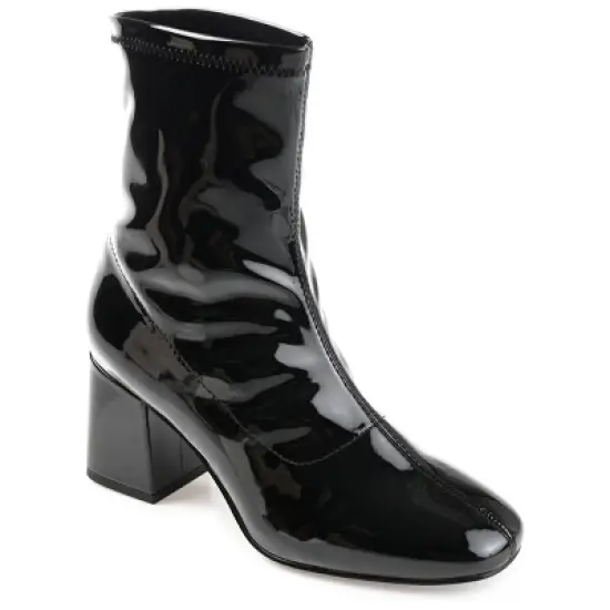 Journee Collection Womens Reice Square Toe Block Heel Ankle Booties image {9}