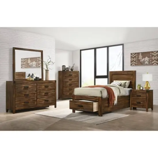 3pc Wren Platform Storage Bedroom Set Chestnut - Picket House Furnishings image {4}