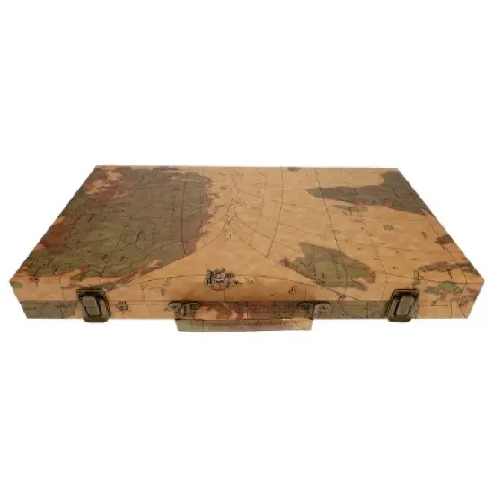 WE Games Map Design Backgammon Set - 18 Inch with Stitched Points image {6}