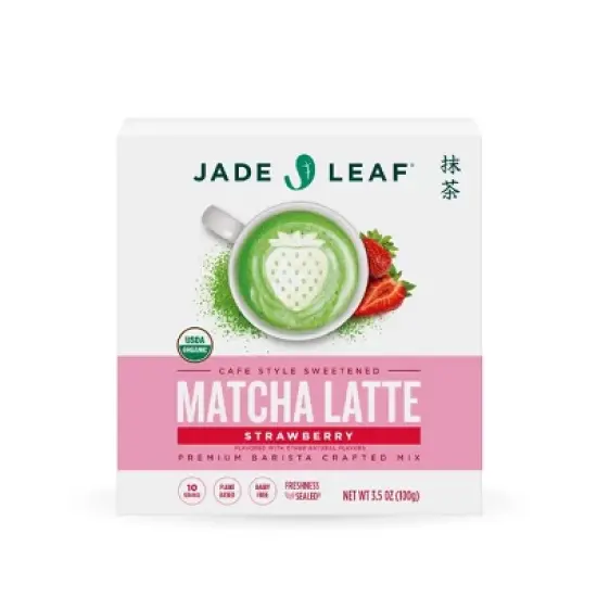 Jade Leaf Matcha Organic Cafe Style Strawberry Flavored Matcha Latte Mix - 3.5oz image {7}
