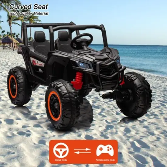 24V Ride On Toys for Big Kids, 2 Seater 24V Electric Vehicles w/Remote Control, 20" Spacious Seat,Music, Bluetooth, for Kids image {4}