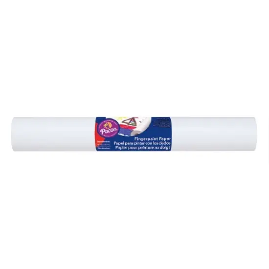 Prang&reg; Fingerpaint Paper, White, 16" x 100', 1 Roll image {1}