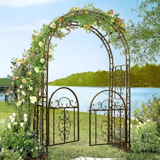 Montebello Iron Garden Arbor with Gate image {7}