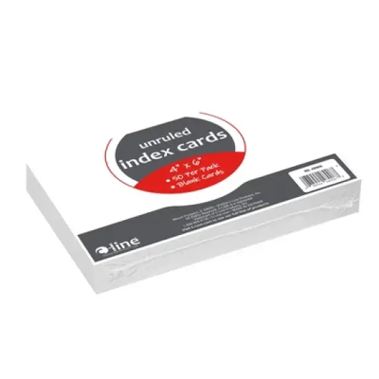 C-Line&reg; Index Cards, 4" x 6", White, Unruled, 50 Per Pack, 10 Packs image {3}