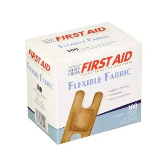 American White Cross Finger and Knuckle Bandages, 1.5 in x 3 in, 100 Count, 1 Pack image {1}