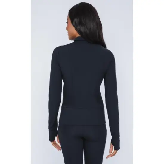 Yogalcious Womens Polarlux Fleece Lined Full Zip Perfomance Jacket image {3}