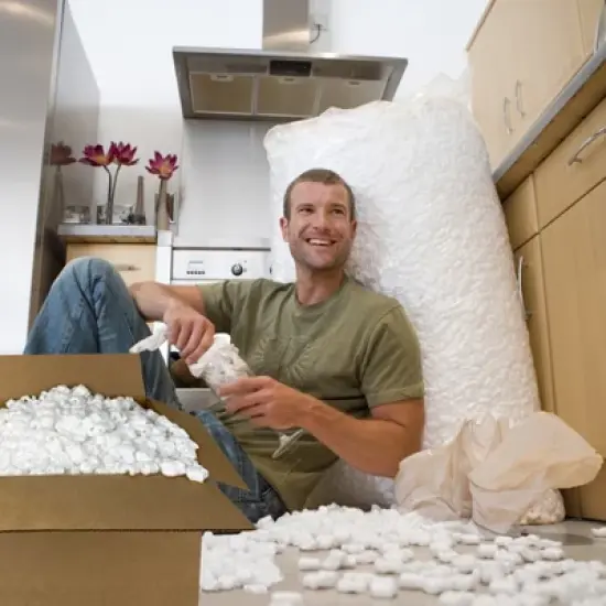 UOFFICE 3.5 Cubic Feet White Styrofoam Packing Peanuts image {3}