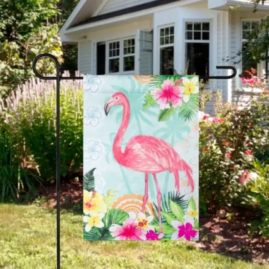 Northlight Tropical Flamingo Spring Outdoor Garden Flag 18" x 12.5" image {2}