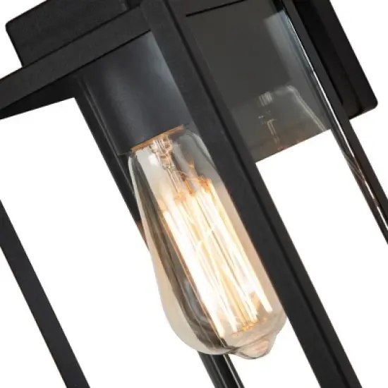 C Cattleya 1-Light Matte Black Dusk to Dawn Outdoor Wall Lantern Sconce image {5}