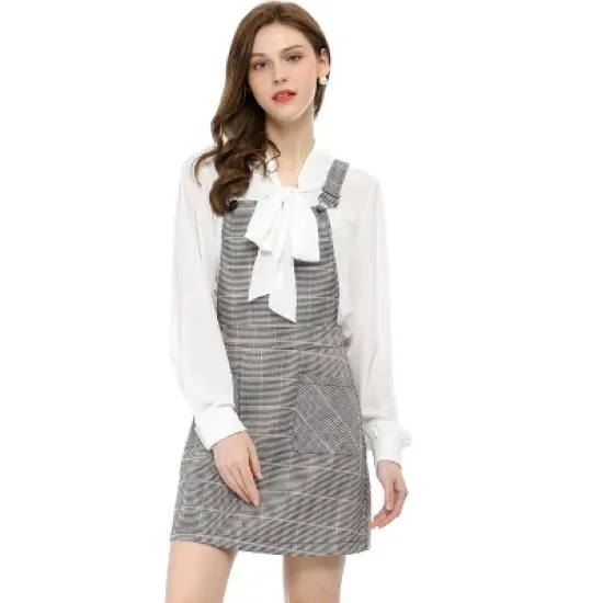 Allegra K Women's Causal Adjustable Strap Above Knee Suspender Skirts image {16}