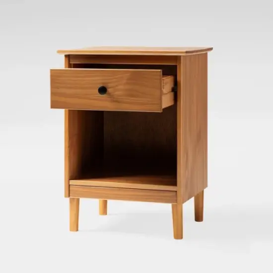 Stiva Classic Mid-Century Modern 1 Drawer Nightstand - Saracina Home image {2}