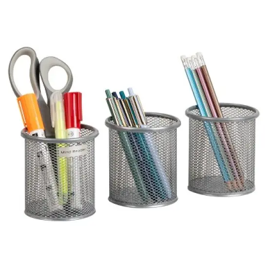 Mind Reader Mesh Paper Clip Holder Paperclip Holders Dispenser for Desk, Desk Accessories Organizer, Office Organization, Black image {10}