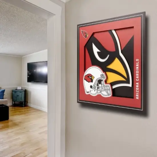 NFL Arizona Cardinals 3D Logo Series Wall Art - 12"x12" image {2}