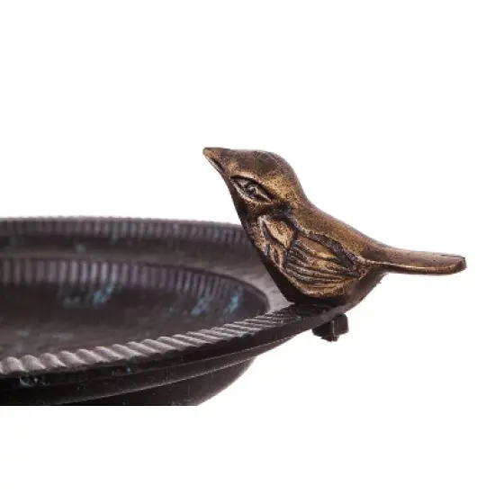 Evergreen Hummingbird Bird Baths for Outdoors Heavy Duty | Metal Bird Bath Bowl with Stand | Ground Standing Bird Bath and Feeder for Garden Yard Deck image {2}