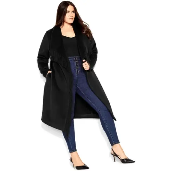 Women's Plus Size Amelia Coat - black | CITY CHIC image {6}