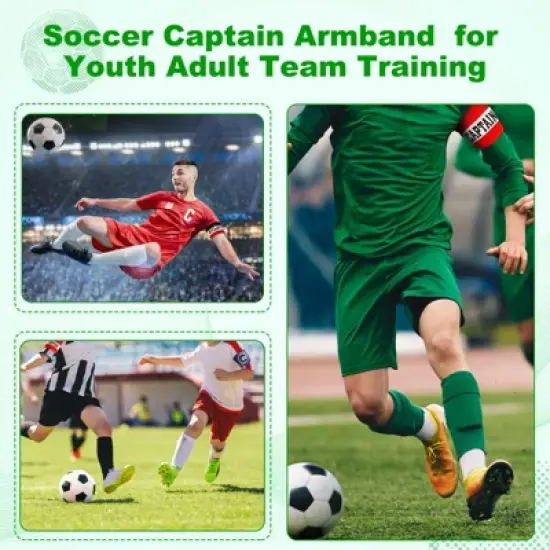 Unique Bargains Nylon Elastic Soccer Protective Captain Armband for Team Training 6 Pcs image {5}