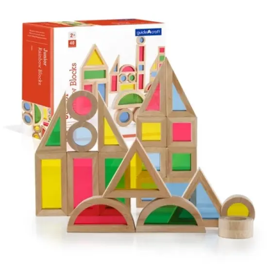 Guidecraft Junior Rainbow Blocks - 40 Pieces image {5}