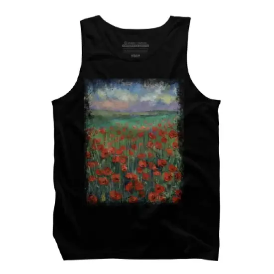 Men's Design By Humans POPPIES By creese Tank Top image {4}