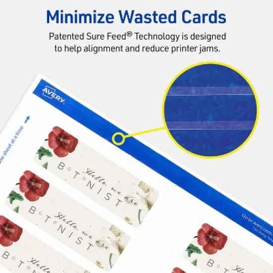 Avery 1" x 3" Rectangle Rounded Corner Cards, Matte White, 160ct image {3}