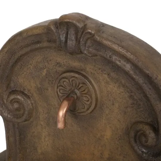 Fraser Outdoor 2-Tier Single Spout Fountain - Light Brown - Christopher Knight Home image {7}