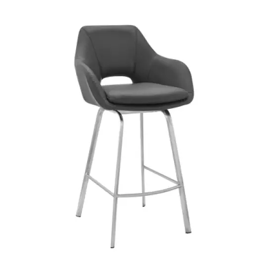 26" Aura Swivel Counter Height Barstool - Armen Living image {11}