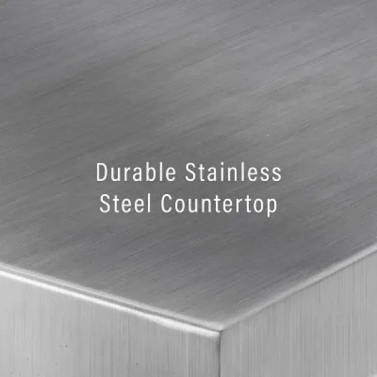 Alexandria Stainless Steel Top Kitchen Island/Cart Gray/Stainless Steel - Crosley image {7}
