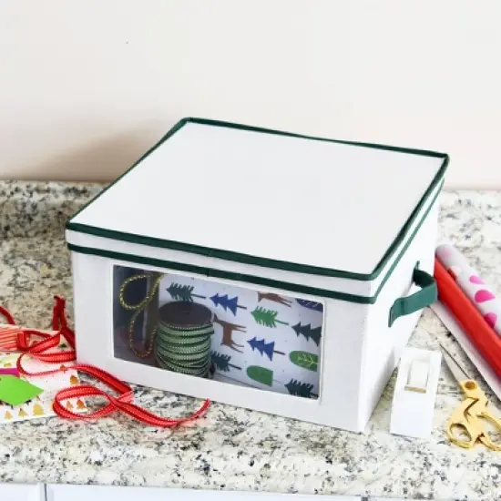 Household Essentials Large Holiday Storage Box Green image {3}