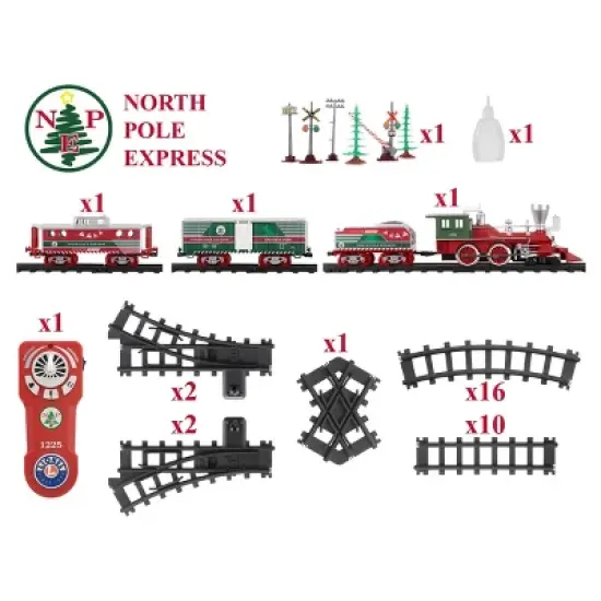 Lionel North Pole Express Battery Operated O-Gauge Train Set: 44-Piece Toy Vehicle Playset image {16}
