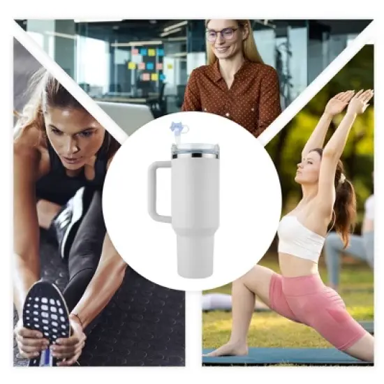 Unique Bargains Bow Straw Cover Cap 4 Pcs image {4}