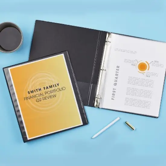 Avery Economy View 3 Ring Binder, 1/2 Inch Round Rings, 4 Black Binders (05705) image {5}