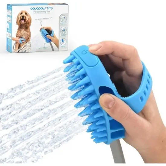 AquaPaw Dog Bath Brush Pro - Sprayer and Scrubber Tool in One - Indoor/Outdoor Dog Bathing Supplies - Pet Grooming image {8}