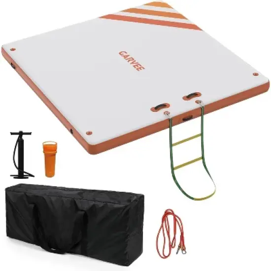 Inflatable Dock Floating Platform with Non-Slip Surface,Thick Lake Floats for Adults, Non-Slip Air Dock Platform with Portable Carrying Bag image {7}