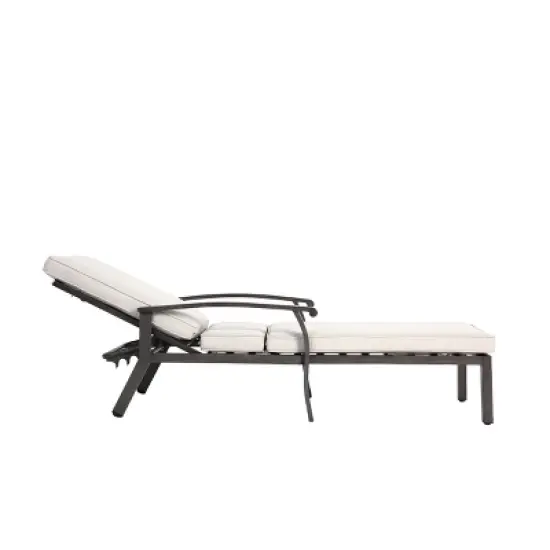 Patio Chaise Lounge Aluminium Cast Lounge Chair with Adjustable Backrest - ModernLuxe image {3}