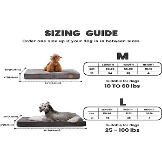 Laifug Orthopedic Memory Foam Minimalist Pet Dog Bed with Removable Cover and Waterproof Liner image {4}