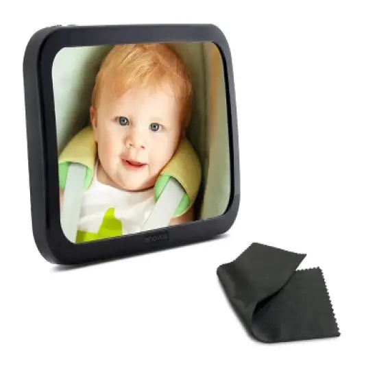Enovoe Baby Car Mirror - Wide Convex, Shatterproof & Adjustable for Rear Facing Seats, 2 Pack image {5}