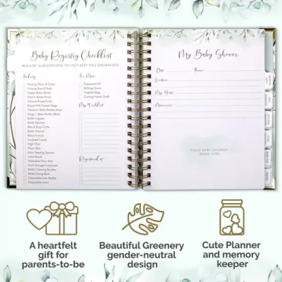 Pregnancy Journal and Memory Book with Stickers and Keepsake Pocket - Lovely Gift for First Time Moms image {4}
