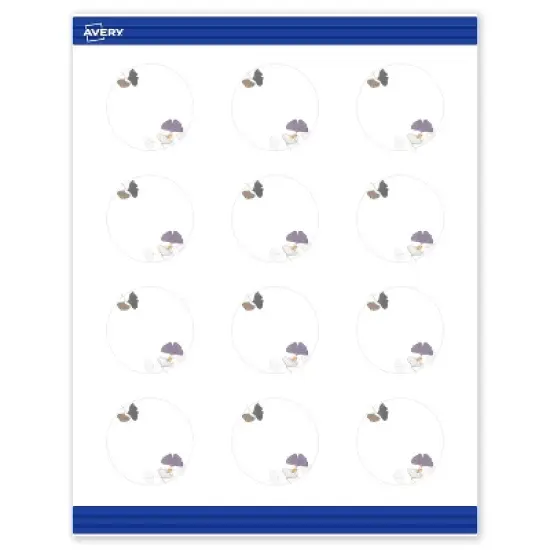 Avery Round Business Cards, Floral Design, 2" Diameter, 120ct image {9}