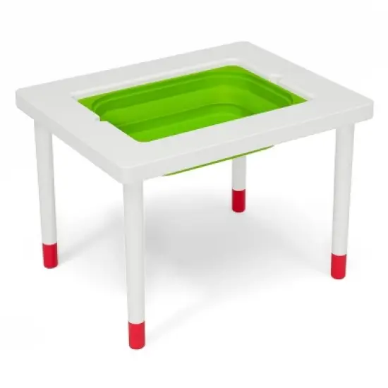 Delta Children Compact Play and Learn Sensory Table for Kids' Includes Musical Instruments - White/Natural image {9}