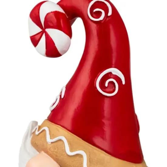 Northlight Gnome Holding Gingerbread Snowflake Cookie Christmas Decoration - 11.5" - Red image {7}