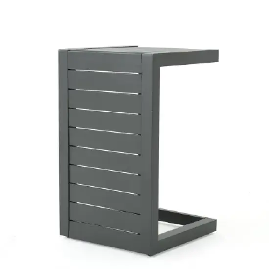 Wooakway Square Outdoor Side Table, Patio Coffee Table for Yard Garden image {6}