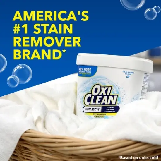 OxiClean White Revive Laundry Whitener + Stain Remover Power Paks - 24ct/21.1oz image {9}