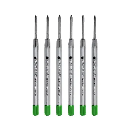 Monteverde Ballpoint Pen Refill Medium Point Green Ink 6 Pack (P133GN) image {1}