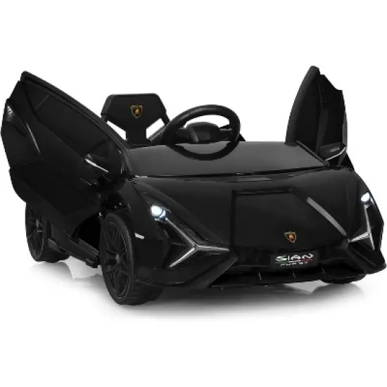 Costway 12V Ride on Car  with 2.4G Remote Control LED Lights MP3 Music Horn image {9}