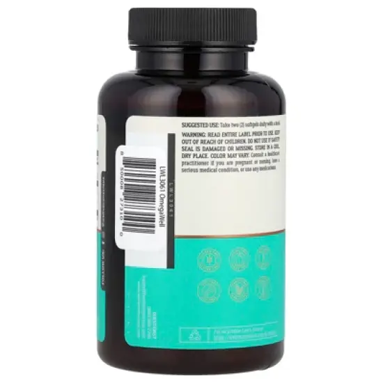 OmegaWell Fish Oil: Heart, Brain, and Joint Support | 800 mg EPA 600 mg DHA - Natural Lemon Flavor, Enteric-Coated, Sustainably Sourced - Easy to image {2}