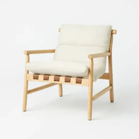Holly Sling Back Accent Chair Cream/Natural - Threshold&trade; designed with Studio McGee Assembly Required image {2}