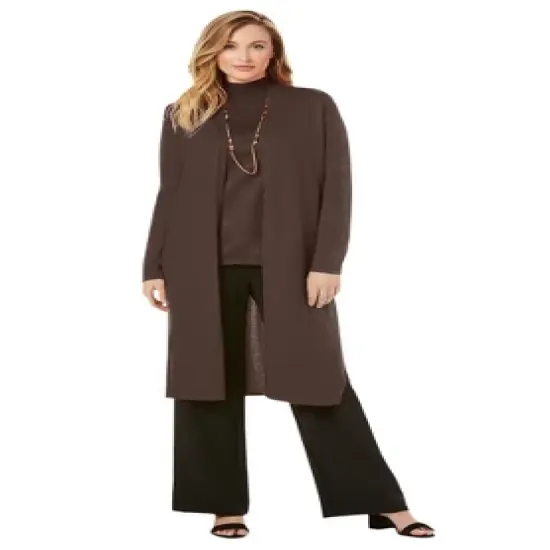 Jessica London Women&rsquo;s Plus Size Cotton Cashmere Duster Sweater image {6}